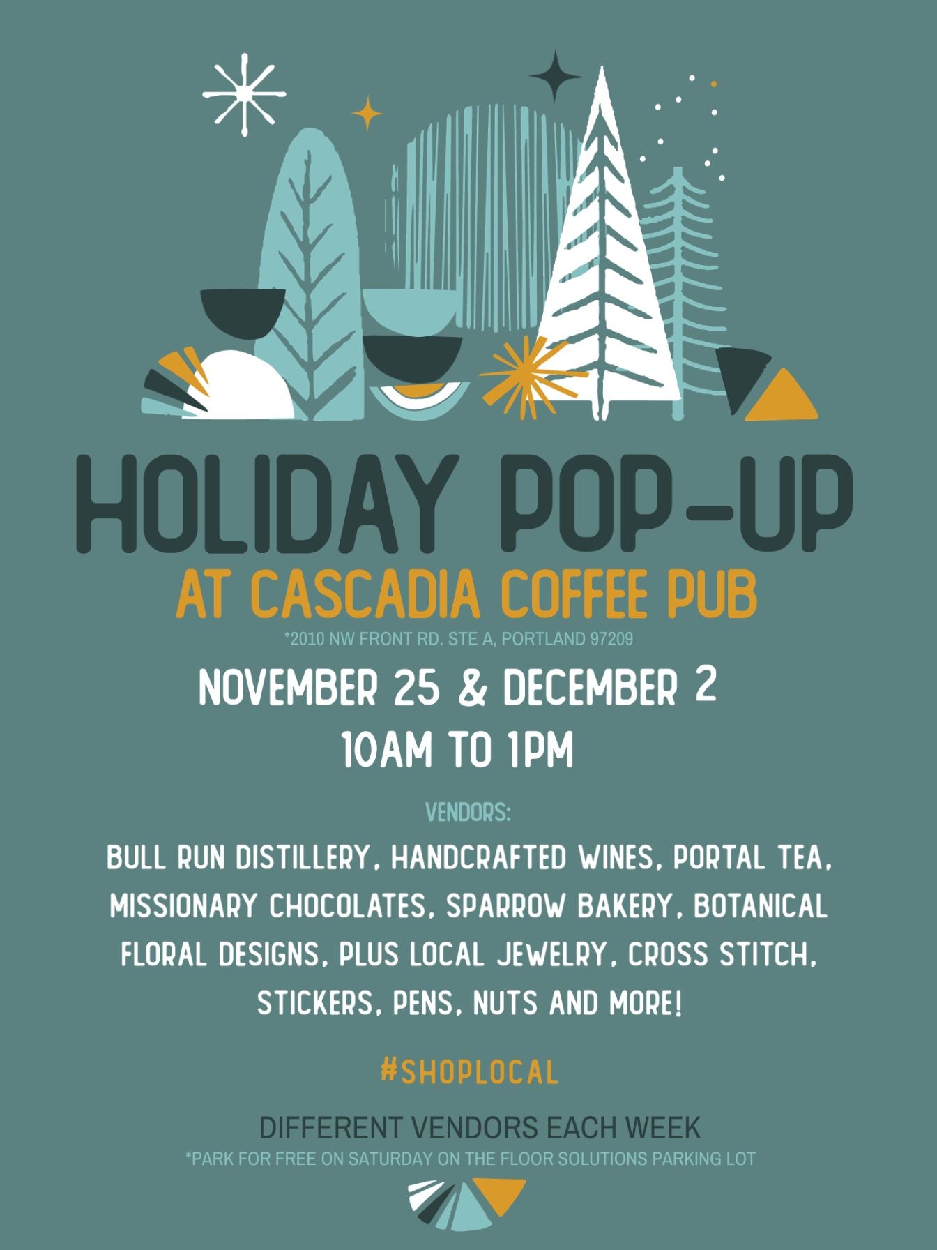 Holiday Pop-Up Markets at Cascadia Coffee Pub