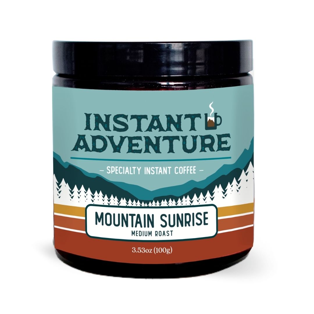 Mountain Sunrise 33 serving instant coffee jar